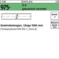 Industrial Quality Supplies DIN 975 Gewindestange VG M16x1000 Stahl