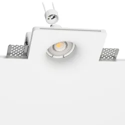 ledscom.de LED Gips Einbaustrahler GIEDI DIY, inkl. GU10 Lampe 468lm 30° warm-weiß