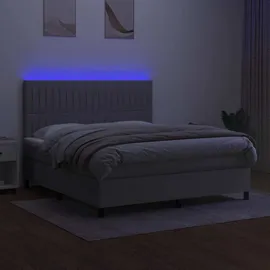 vidaXL Boxspringbett 180 x 200 cm Hellgrau