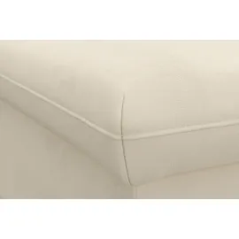 DOMO collection Hocker »Topper« mit Wellenunterfederung, auf Kunststoffgleitern beige