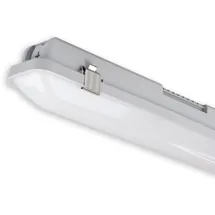 ISOLED LED Wannenleuchte grau 150 cm, IP66, 8,1 cm hoch, mit HF-Sensor, PowerSwitch 36-57W