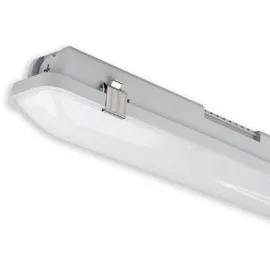 ISOLED LED Wannenleuchte grau 150 cm, IP66, 8,1 cm hoch, mit HF-Sensor, PowerSwitch 36-57W