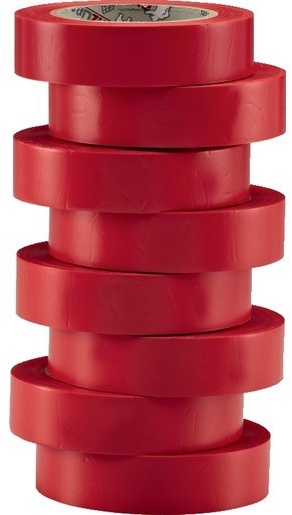 80m Bizline BIZ 350063 8 Isolierbänder rot 10 m Preis per Packung = 8 Stück je 10m Isolierband