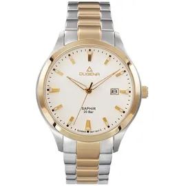 Dugena Herren-Armbanduhr Tresor Master, Quarz, Edelstahl, Saphirglas, 20 bar