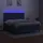 vidaXL Boxspringbett mit Matratze & LED Blau 160x200 cm Stoff
