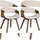 CLP Esszimmerstuhl Foley Stoff eiche/creme 2er Set