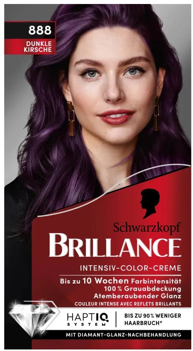 Schwarzkopf Brillance Haarfarbe 888 Dunkle Kirsche