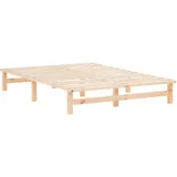 Homestyle4u Holzbett 140x200 cm Schlafzimmer, Betten