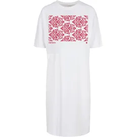 F4NT4STIC Shirtkleid Blumen Rot/Weiß L
