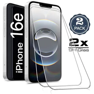 2X Für iPhone 16e ( 6.1" ) - Panzerglas Glasfolie Display Schutz Folie Glas 9H Hart Echt Glas Displayschutzfolie 2 Stück
