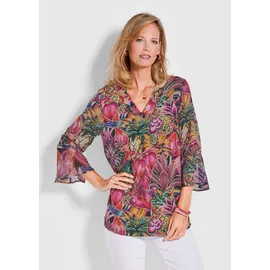GOLDNER Bunte Tunika mit floralem Print Bunt 42