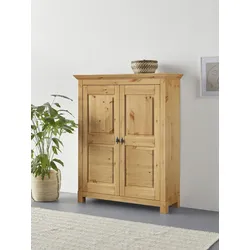 Schuhkommode HOME AFFAIRE "Rauna", beige (natur), B:113cm H:138cm T:39cm, Massivholz, Sideboards, aus massiver Kiefer, viel Stauraum