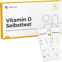 2x Vitamin D Selbsttest - Einfacher Vitamin D Test für Zuhause mit sofortigem Ergebnis bei Müdigkeit, Erschöpfung & Vitamin D3 K2 Mangel
