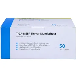 MUNDSCHUTZ M.OHRBÜGEL latexfrei blau 50 St.