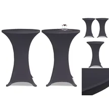 vidaXL Tischhusse Stretchhusse 2 Stk 80 cm Anthrazit