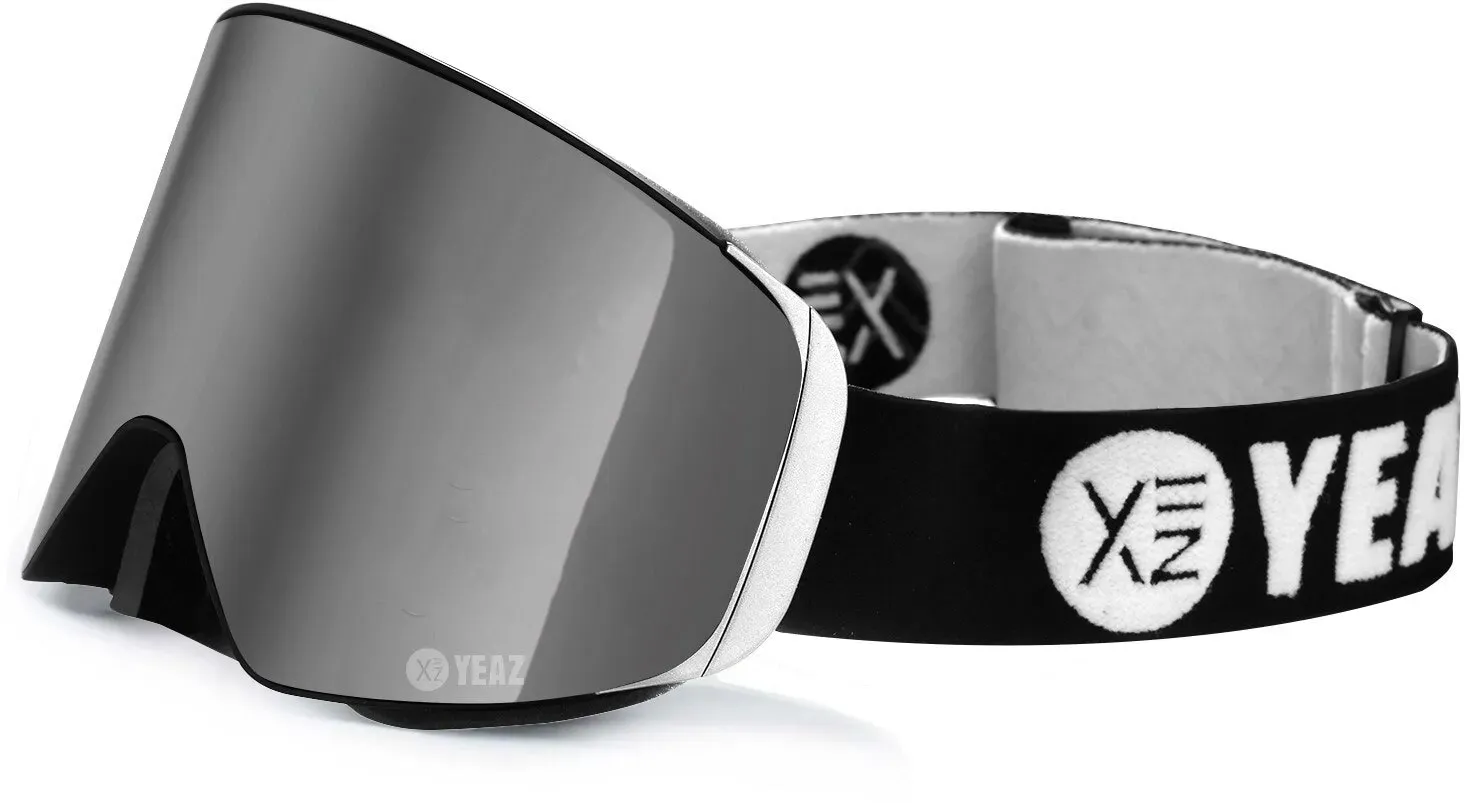 YEAZ Snowboardbrille »Magnet-Ski-Snowboardbrille silber verspiegelt/silber APEX« YEAZ Lu x e Silver