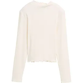 Tom Tailor Kinder-Ripp-Langarmshirt - Damen - Gr. 140 - creme