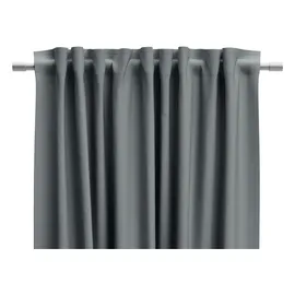 Neutex for you! Verdunkelungsvorhang NEUTEX FOR YOU "INSULA", grau (hellgrau), Gardinen, 270cm, Multifunktionsband, 140cm, Polyester, Uni-Dimout für starke Verdunklung, nach Maß, B:140cm H:270cm