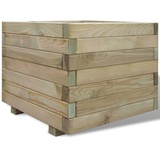 vidaXL Hochbeet 50x50x40 cm Holz Quadratisch - Braun
