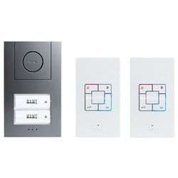 m-e Audio-Türsprechanlagen-Set für 2-Familienhaus AD-4020 Alu Anthrazit Video-Türsprechanlage