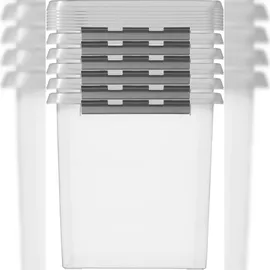 SUNWARE Q-Line Aufbewahrungsbox 60 x 40 x 42 cm 6-tlg. transparent