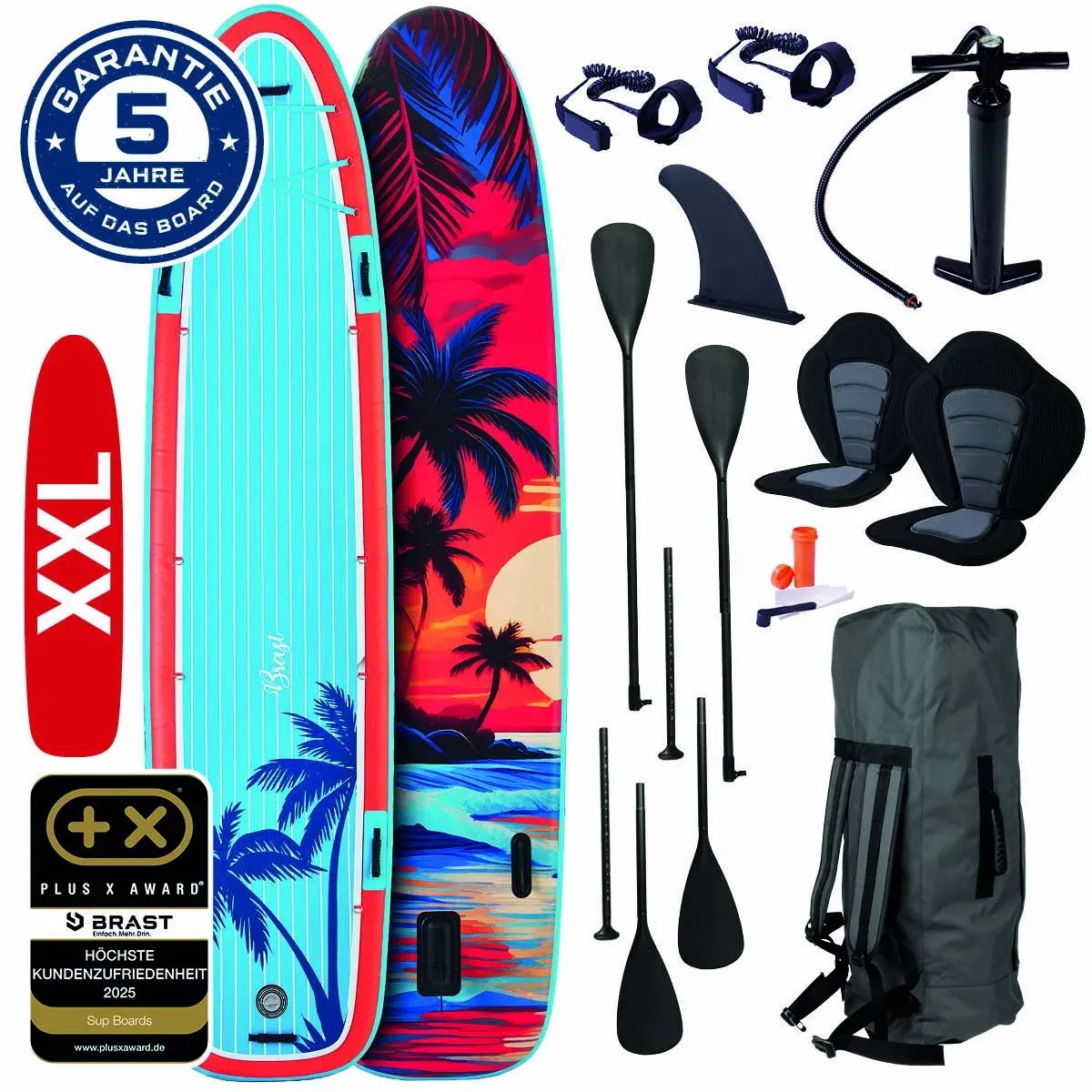 XXL SUP Board aufblasbar FAMILY SUNSET 370