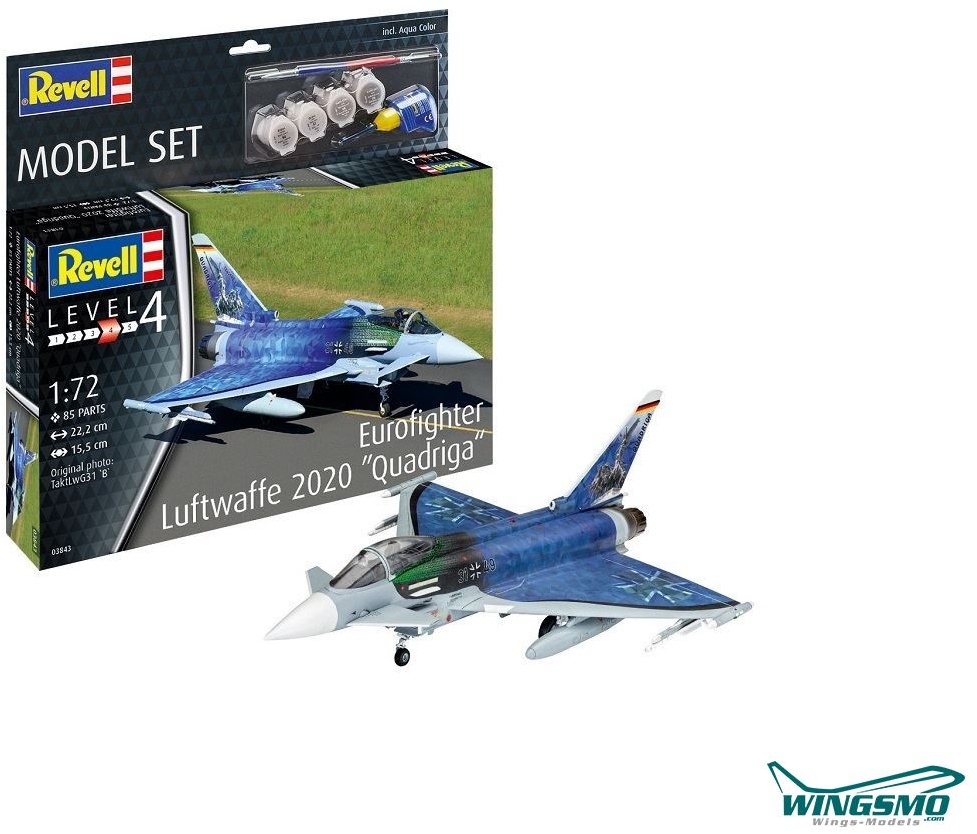 Revell Model Sets Luftwaffe 2020 Quadriga Eurofighter 63843