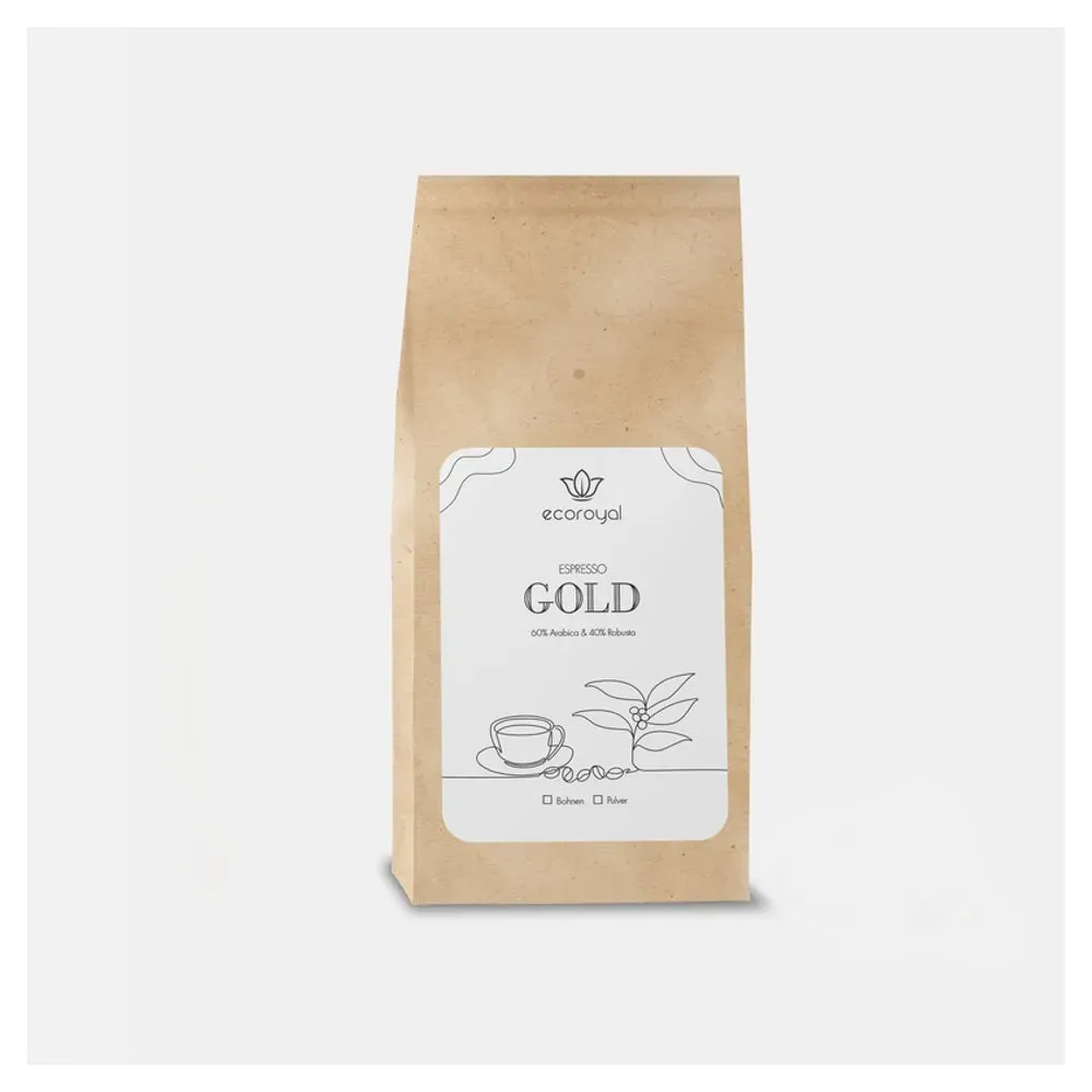 Ecoroyal Premium Kaffeebohnen Espressobohnen (Gold) 250g