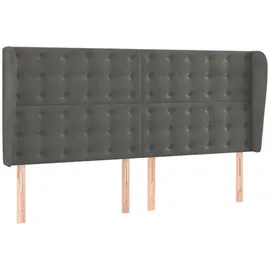 vidaXL Boxspringbett mit Matratze & LED Dunkelgrau 160x200 cm Samt