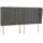 vidaXL Boxspringbett mit Matratze & LED Dunkelgrau 160x200 cm Samt