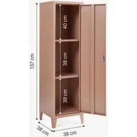 [en.casa] Einzelspind Kurikka 137 x 38 x 38 cm Bronze