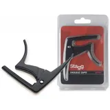 Stagg Musikinstrumentenständer Stagg Trigger-Kapodaster für Ukulele, schwarz, einfache Einhandbedienung