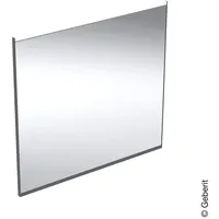 Geberit Option Plus Square Lichtspiegel 75x70x3.5cm, schwarz matt/Aluminium eloxiert
