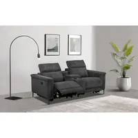 Places of Style 2-Sitzer Lund in Cord, 2er-Kinosofa, TV-Sessel, Multimedia-Sofa, USB-A, m. elektrischer o. manueller Relaxfunktion, Getränkehalter u. Staufach grau