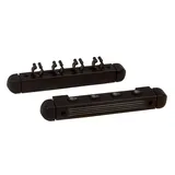 Winsport Billard Queue Wandhalter 2-teilig, für 4 Queues, Billardqueue Halterung aus hochwertigem Rubberwood/Holz schwarz