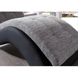 Home Affaire Relaxliege HOME AFFAIRE "Vengo 2, moderne Solitär Relaxpolsterliege, bequem und elegant", schwarz (schwarz, weißgrau), B:70cm H:92cm T:170cm, Sofas, mit Kopfkissen, Mattenoptik auf Korpus