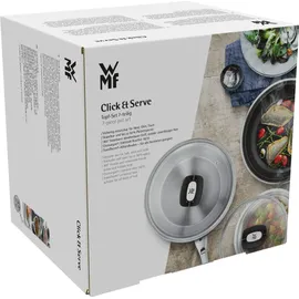 WMF Click&Serve Kochgeschirr-Set 7-tlg. 2 x Stielkasserolle + Sautese + Bratpfanne