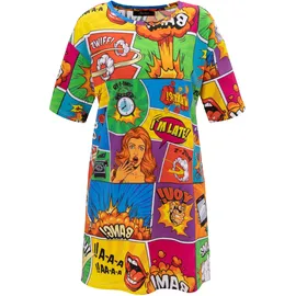 Aniston CASUAL Minikleid Comic-Druck Blau/Grün/Rot/Schwarz/Weiß 44