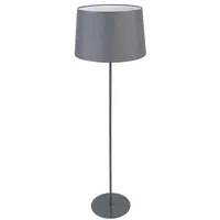 Licht-Erlebnisse Stehleuchte E27 Grau Stoff Metall 148 cm klein
