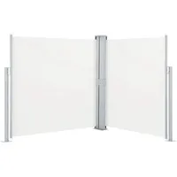 vidaXL Ausziehbare Seitenmarkise 140 x 600 cm creme 48455