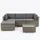 MuCoLa Polyrattan Lounge-Set 5-tlg. grau