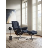 Stressless Relaxsessel STRESSLESS Mayfair Sessel Gr. Leder PALOMA, Cross Base Braun, Rela x funktion-Drehfunktion-PlusTMSystem-Gleitsystem-BalanceAdaptTM, B/H/T: 83 cm x 102 cm x 74 cm, blau (o x ford blue paloma) Lesesessel und Relaxsessel