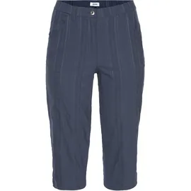 KjBrand Caprihose "Babsie: bequemer Oberschenkel", Damen, Gr. 44, N-Gr, blau, Web, Obermaterial: 47% Baumwolle, 45% Polyester, 6% Viskose, 2% Elasthan, unifarben, Basic, kniebedeckend, Hosen Caprihose, Sommerhose mit Strukturmuster