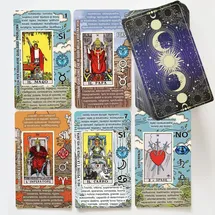 tarotika Tarotkarten Deutsch – Tarot Karten für Anfänger mit Bedeutungen auf den Karten – Ja oder Nein, Astrologie, Planeten und Chakren – Kein Handbuch erforderlich