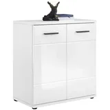 Bega-Gruppe Kommode BC 1070 weiß Hochglanz Front - Moderne Kommode mit viel Stauraum für Ihren Wohnbereich - 74 x 75 x 35 cm