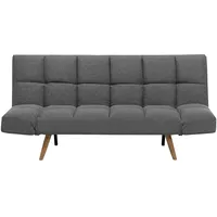 Beliani Schlafsofa in skandinavischem Stil klappbar Patchwork dunkelgrau Ingaro