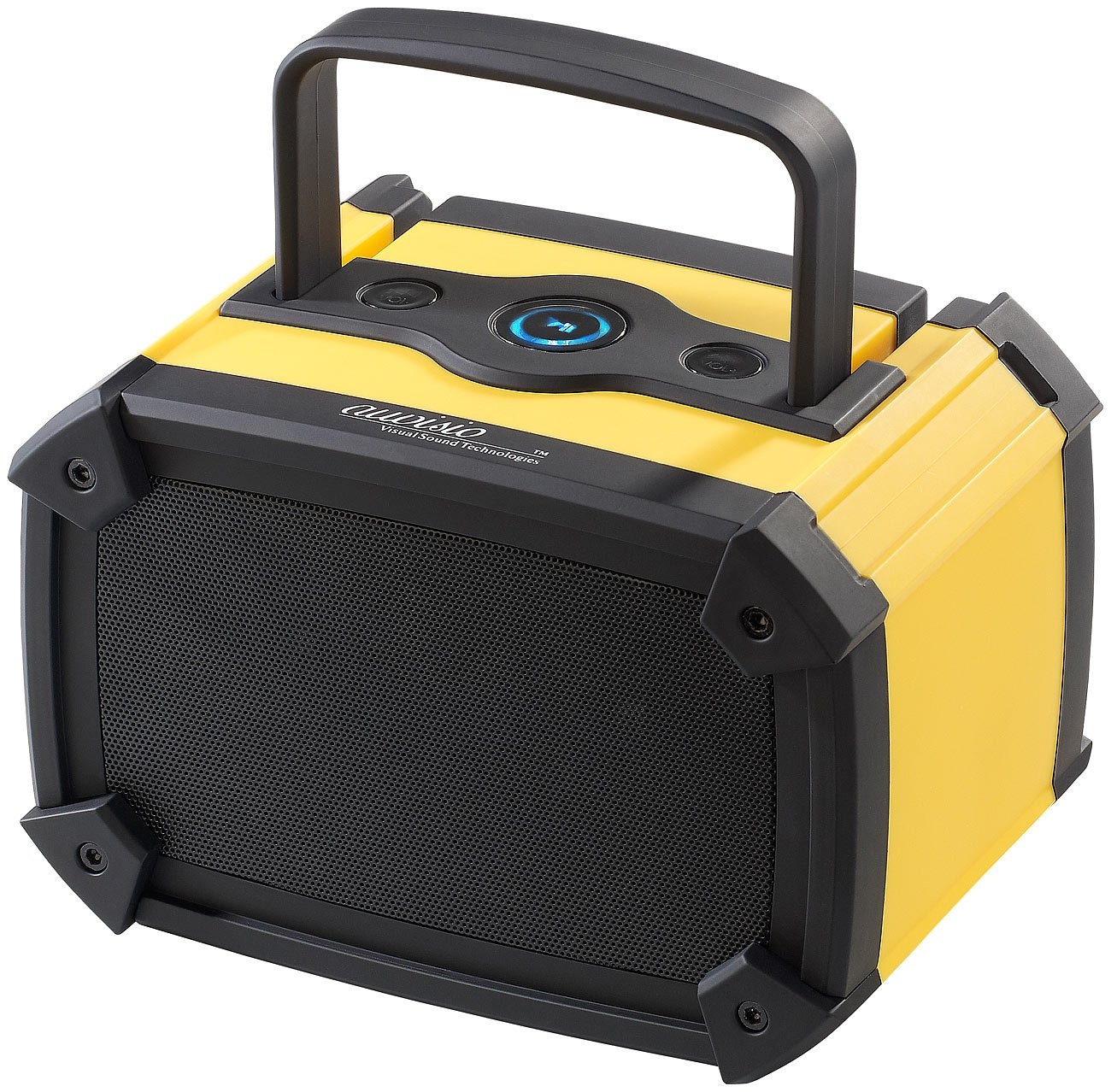 auvisio Outdoor Boxen: Outdoor-Lautsprecher MSS-600.ipx mit Bluetooth 3.0, 10 Watt Outdoor Lautsprecher, Baustellenradio-Lautsprecher, wasserdicht