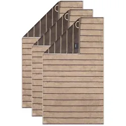 Cawö Gästetuch 3er Pack 'Balance' Sand 