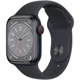 Apple Watch Series 8 GPS 41 mm Aluminiumgehäuse mitternacht, Sportarmband mitternacht