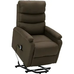 vidaXL Sessel mit Aufstehhilfe Braun Stoff